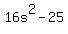 16s%5E2-25
