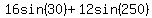 16sin%2830%29%2B12sin%28250%29