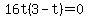 16t%283-t%29=0