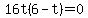 16t%286-t%29=0