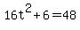 16t%5E2%2B6+=+48