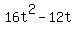 16t%5E2-12t