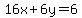 16x%2B6y=6