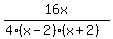 16x%2F%284%28x-2%29%28x%2B2%29%29