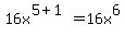 16x%5E%285%2B1%29=16x%5E6