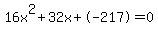 16x%5E2%2B32x%2B-217+=+0