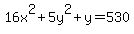 16x%5E2%2B5y%5E2%2By=530
