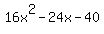 16x%5E2-24x-40