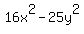 16x%5E2-25y%5E2