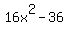16x%5E2-36