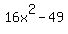 16x%5E2-49