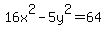 16x%5E2-5y%5E2=64