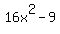16x%5E2-9