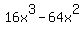 16x%5E3-64x%5E2