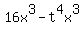 16x%5E3-t%5E4x%5E3