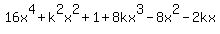 16x%5E4%2Bk%5E2x%5E2%2B1%2B8kx%5E3-8x%5E2-2kx