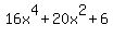 16x%5E4+%2B+20x%5E2+%2B+6