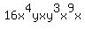 16x%5E4yxy%5E3x%5E9x