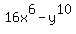 16x%5E6+-+y%5E10