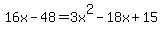 16x-48=3x%5E2-18x%2B15