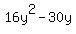 16y%5E2-30y