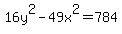 16y%5E2-49x%5E2=784