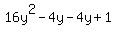 16y%5E2-4y-4y%2B1