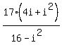 17%284i%2Bi%5E2%29%2F%2816-i%5E2%29%29