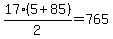 17%285%2B85%29%2F2=765