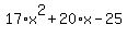 17%2Ax%5E2%2B20%2Ax-25