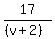 17%2F%28%28v%2B2%29%29