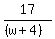 17%2F%28%28w%2B4%29%29