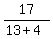 17%2F%2813%2B4%29