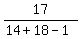 17%2F%2814%2B18-1%29