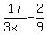 17%2F%283x%29+-+2%2F9