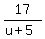 17%2F%28u%2B5%29
