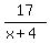 17%2F%28x%2B4%29