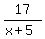 17%2F%28x%2B5%29