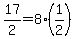 17%2F2=8%281%2F2%29