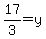17%2F3=y