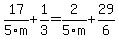 17%2F5m%2B1%2F3=2%2F5m%2B29%2F6
