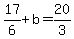 17%2F6%2Bb=20%2F3