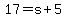 17=s%2B5