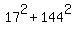 17%5E2+%2B+144%5E2