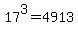 17%5E3=4913