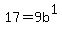 17+=+9b%5E1