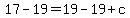 17-19=+19-19%2Bc