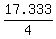 17.333%2F4