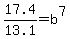 17.4%2F13.1=b%5E7
