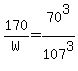 170%2FW+=+70%5E3%2F107%5E3